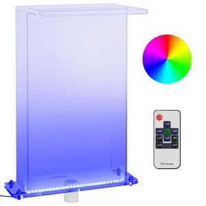 vidaXL Poolfont&auml;n med RGB LED akryl 51 cm