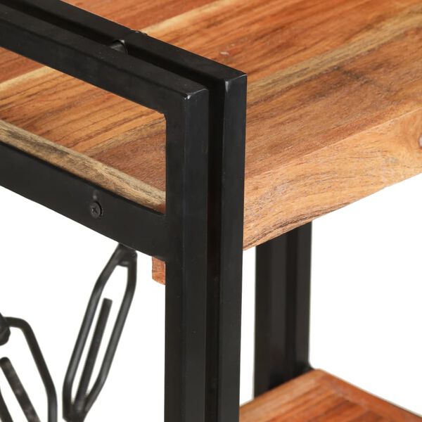 vidaXL Bokhylla med 3 hyllplan 60x30x80 cm massivt akaciatr&auml;