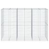 vidaXL Gabionkorg med skydd 300x100x200 cm galvaniserat järn