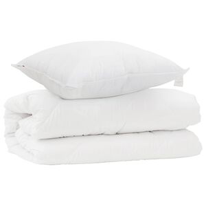 vidaXL T&auml;ckeset med kudde 2 pcs Vit Mikrofiber
