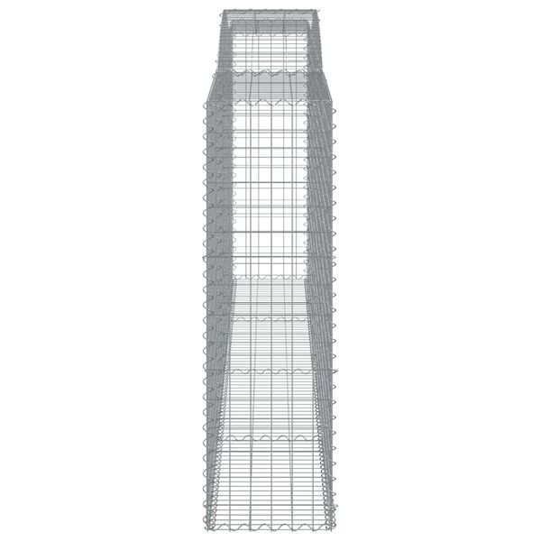 vidaXL Gabion b&aring;gformad 400x50x160/180 cm galvaniserat j&auml;rn