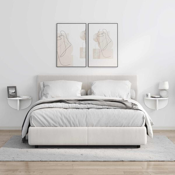 vidaXL V&auml;gg hylla V&auml;ggmonterad Vit 38 x 19 x 19 cm Konstruerat tr&auml;