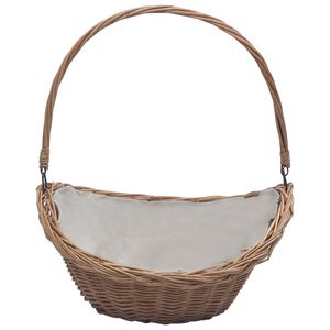 vidaXL Vedkorg med handtag 57x46,5x52 cm brun pil