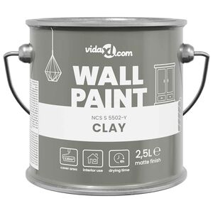 vidaXL V&auml;ggf&auml;rg Gr&aring; 2,5 L V&auml;ggprint