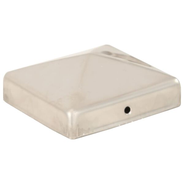 vidaXL Stolphattar pyramid 6 st rostfritt st&aring;l 81x81 mm