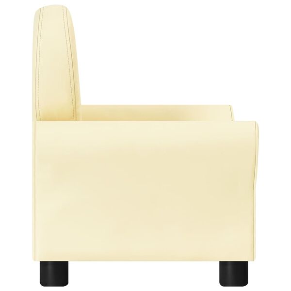 vidaXL Barnsoffa vit konstläder