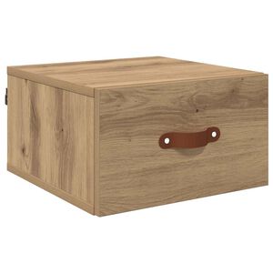 vidaXL V&auml;ggmonterad s&auml;nggavel 35 x 35 x 20 cm Konstruerat tr&auml;
