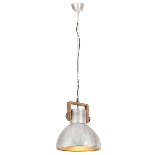 vidaXL H&auml;nglampa industriell vintage 25 W silver rund 40 cm E27