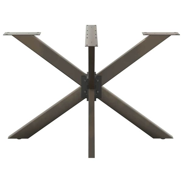 vidaXL Matbordsben spindelformad svart 120x68x(72-73) cm st&aring;l