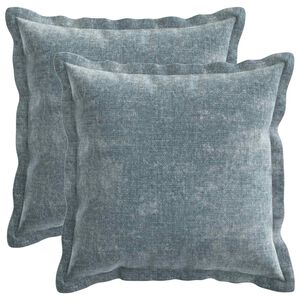 vidaXL Kudd&ouml;verdrag 2 pcs HOUTEN Ljusbl&aring; 40 x 40 cm Chenilletyg