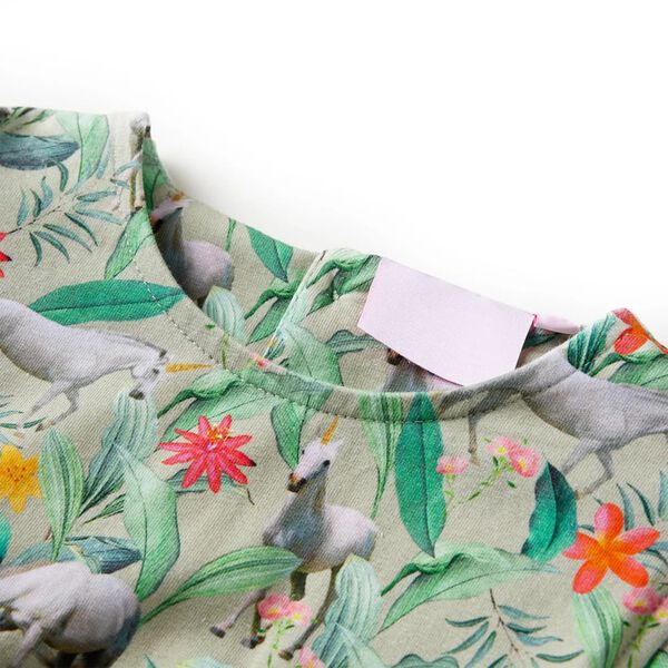 Klänning för barn ljus khaki 116