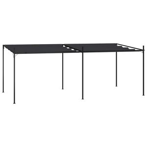 vidaXL Paviljong med inf&auml;llbart tak 600x300x233 cm antracit
