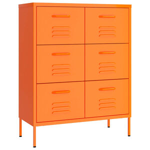 vidaXL Byr&aring; orange 80x35x101,5 cm st&aring;l