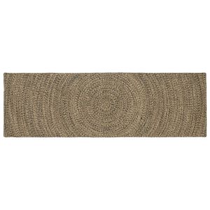 vidaXL Omr&aring;desmatta Naturlig och svart 80 x 300 cm Jute