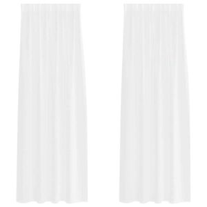 vidaXL Voile Gardin 2 st Vit 245 x 140 cm Polyester