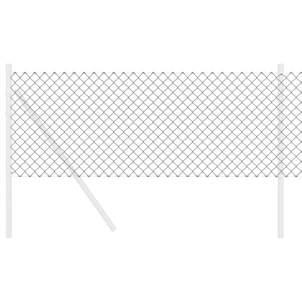 vidaXL Kedjel&auml;nk St&auml;ngsel Gr&aring; 10 x 0,8 m St&aring;l