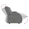 vidaXL Massagefåtölj med kopphållare 4-sits grå konstläder