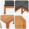 vidaXL Trädgårds Bistro Set 4 pcs Brun massivt akacia