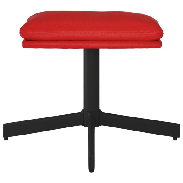 vidaXL Fotpall vinröd 60x60x36 cm konstläder