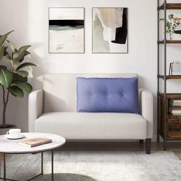 vidaXL Ryggkudde Jeansbl&aring; 80 x 19 x 50 cm tyg