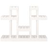vidaXL Växtställ vit 104,5x25x77,5 cm massiv furu
