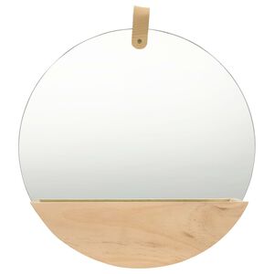 vidaXL V&auml;ggspegel massiv furu 35 cm