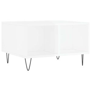 vidaXL Soffbord vit h&ouml;gglans 60x50x36,5 cm konstruerat tr&auml;