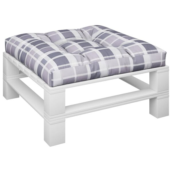 vidaXL Palldyna gr&aring;rutig 80x80x12 cm tyg