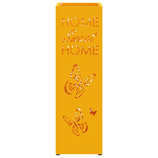 vidaXL Förvaringskrok & Ställ Senapsgul 15.5 x 15.5 x 49 cm Metall