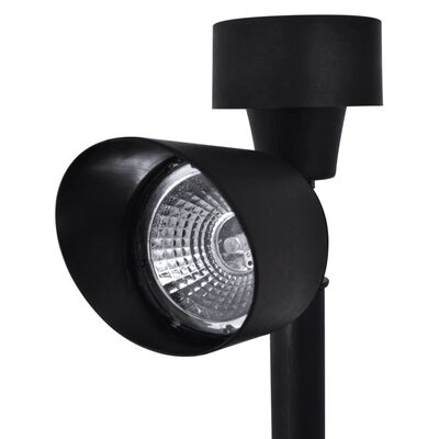 Soldrivna LED-spotlight 12 st svart