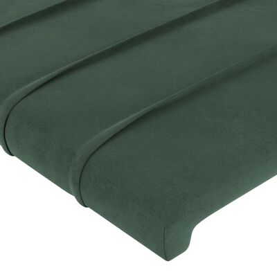 vidaXL Sänggavel med kanter mörkgrön 103x16x118/128 cm sammet