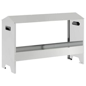 vidaXL Kycklingmatningsr&auml;nna Silver 81 x 32 x 53,5 cm