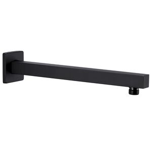 vidaXL Duscharm fyrkantig rostfritt st&aring;l 201 svart 30 cm