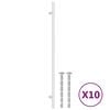 vidaXL Sk&aring;phandtag 10 st silver 320 mm rostfritt st&aring;l