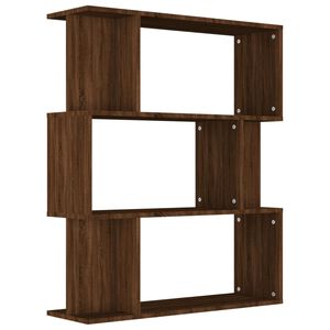 vidaXL Bokhylla/Rumsavdelare Brun ek 80x24x96 cm konstruerat tr&auml;