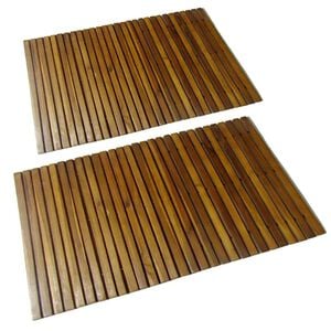 vidaXL Badrumsmattor 2 st akacia 80 x 50 cm