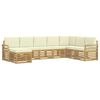 vidaXL Utomhussoffset 8 pcs Vit och gr&auml;dde 308 x 190 x 73 cm Polyester