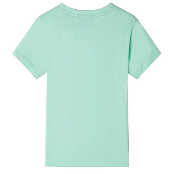 T-shirt med korta ärmar för barn ljusgrön 92