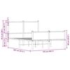 vidaXL Sängram utan madrass metall sonoma-ek 120x200 cm