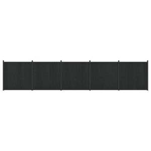 vidaXL St&auml;ngselpanel 5 pcs WPC och aluminium Svart
