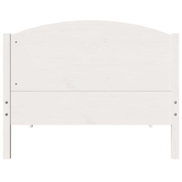 vidaXL S&auml;ngram utan madrass vit 100x200 cm massiv furu