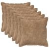 vidaXL Kudde 6 st HOUTEN Taupe 30 x 30 cm Mikrofiber Fleece