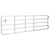 vidaXL G&aring;rdsgrind 5 st&auml;nger st&aring;l (150-400)x90 cm silver