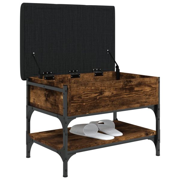 vidaXL Skob&auml;nk r&ouml;kf&auml;rgad ek 62x42x45 cm konstruerat tr&auml;