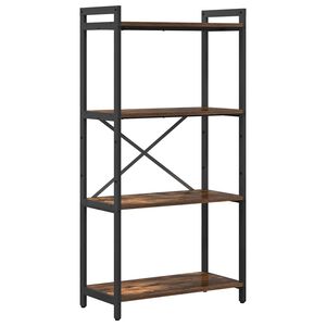 vidaXL Hyllsystem 60 x 30 x 120 cm Konstruerat tr&auml; R&ouml;kt ek