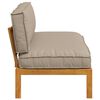 vidaXL Soffset med kudde Taupe 120 x 92 x 69 cm Massivt Akaciatr&auml;