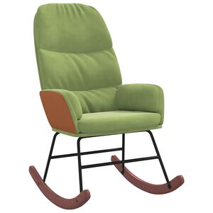 vidaXL Gungstol ljusgr&ouml;n sammet