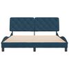vidaXL Bed Frame without Mattress Blue 160x200 cm Velvet