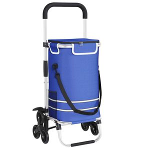vidaXL Shoppingvagn Bl&aring; 47 x 39 x 100,5 cm Oxford tyg