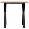 vidaXL Matbord Y-ram 80x50x75,5 cm massiv furu och st&aring;l
